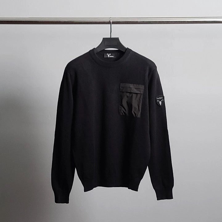 노비스 로고 와펜 포켓 캐시미어 니트