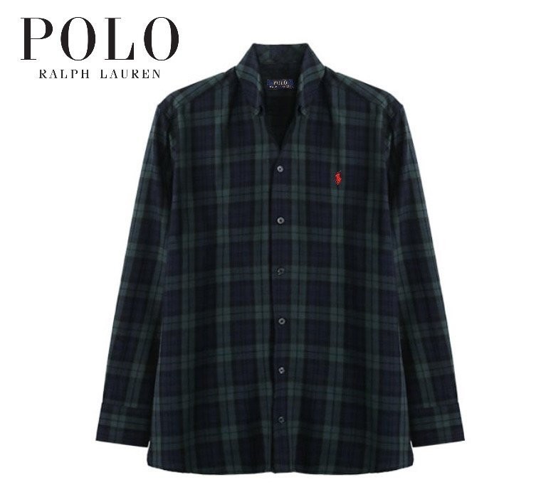 폴로 랄프로렌 그린 깅엄 체크 셔츠