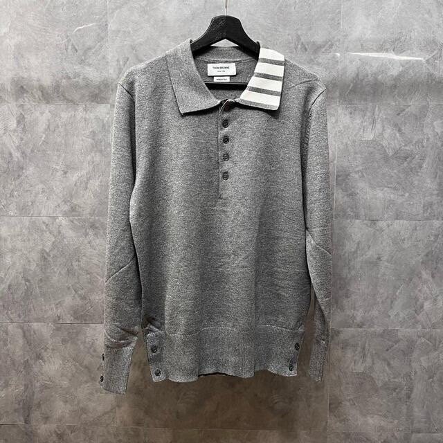 톰브라운 사선 카라 니트