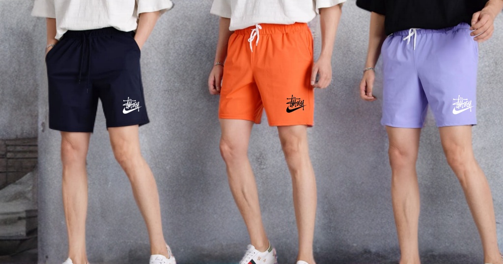 스투시 X 나이키 콜라보 아이스 밴딩 스판 반바지