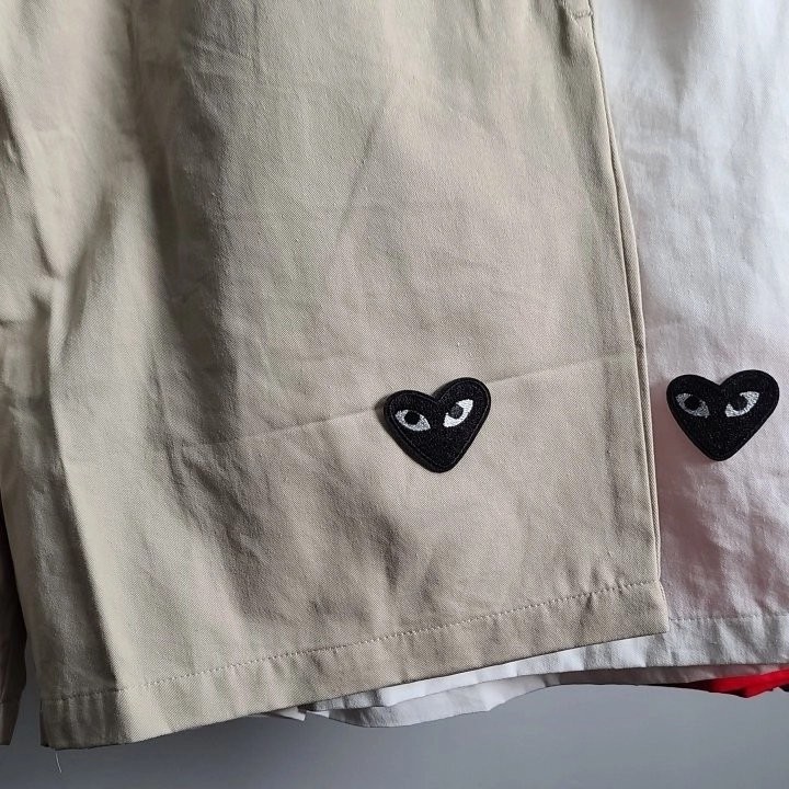 꼼데가르송 블랙 와펜 5부 반바지