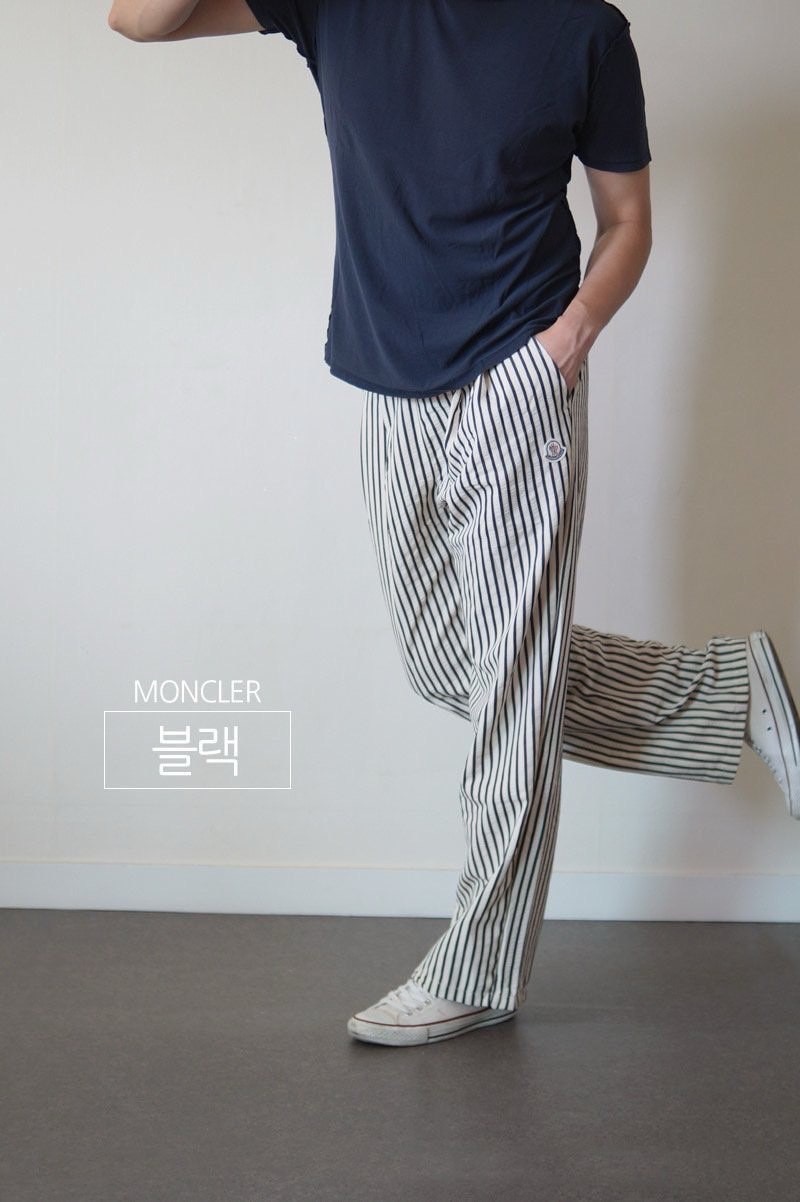 몽클레어 스트라이프 밴딩 팬츠 (바지)
