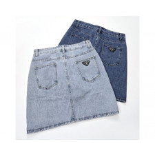 프라다 여성 데님 스커트 (치마)