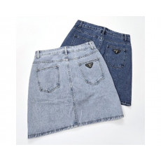 프라다 여성 데님 스커트 (치마)