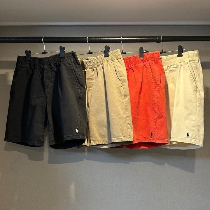 폴로 피그먼트 워싱 하프 반바지