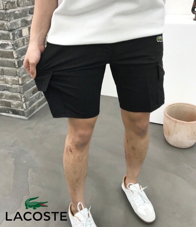 라코스테 사이드 카고 린넨 반바지