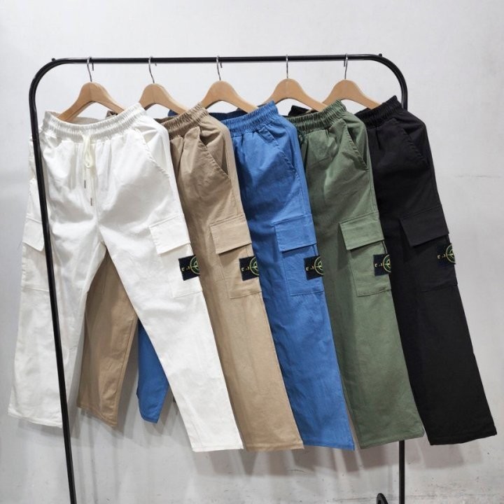 스톤아일랜드 펜 린넨 카고 스트레이트 팬츠 (바지)