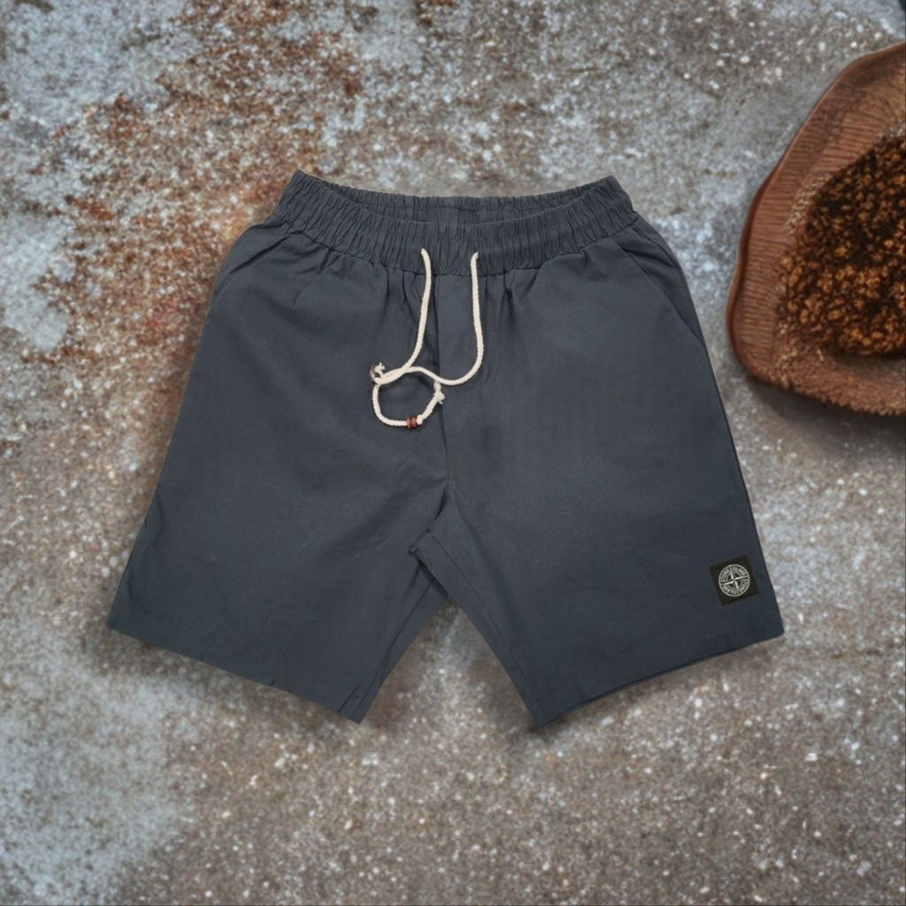 스톤아일랜드 사각 패치 끈 반바지