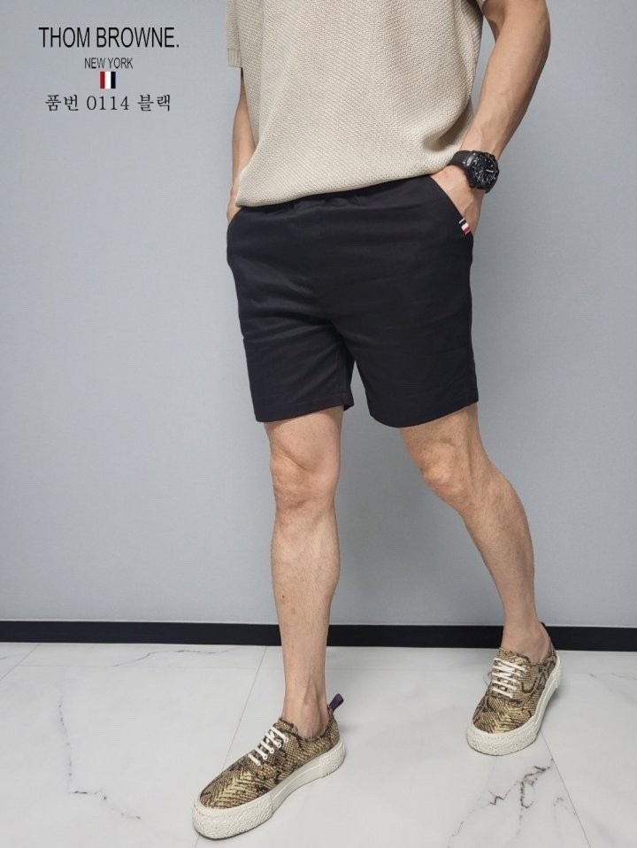 톰브라운 린넨 밴딩 반바지