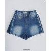 프라다 여성 모션 핀턱 쇼츠 청 반바지