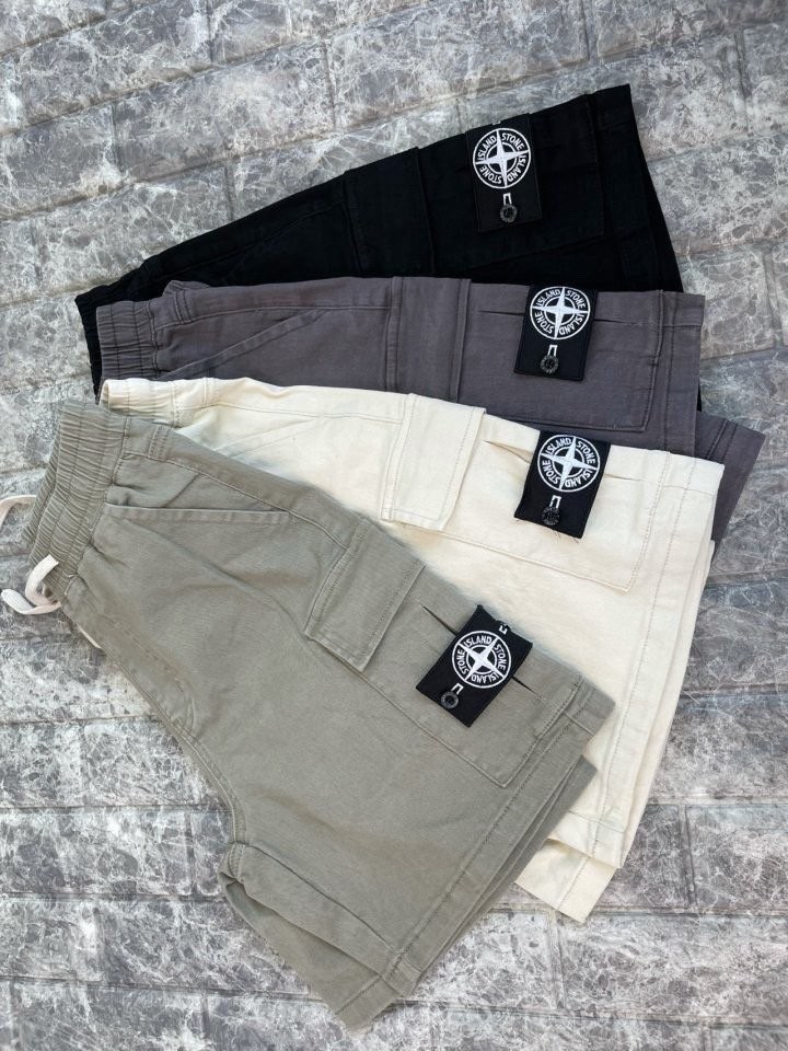 스톤아일랜드 밴딩 카고 하프 반바지