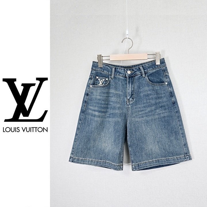 루이비통 여성 젤리 자수 청 반바지