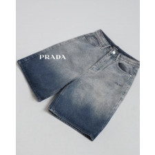 프라다 여성 그라데님 청 반바지