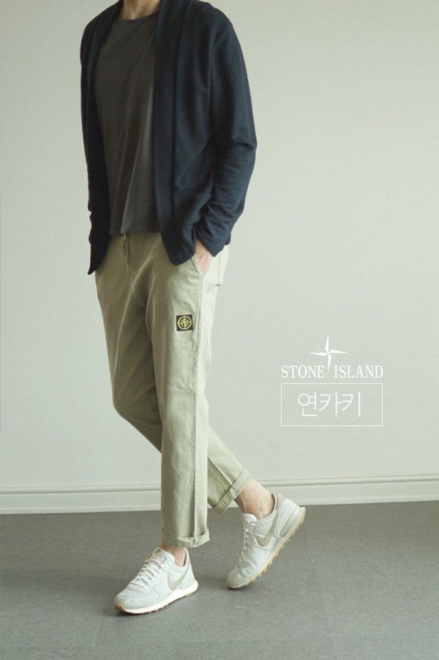 스톤아일랜드 면 밴딩 팬츠 (바지)
