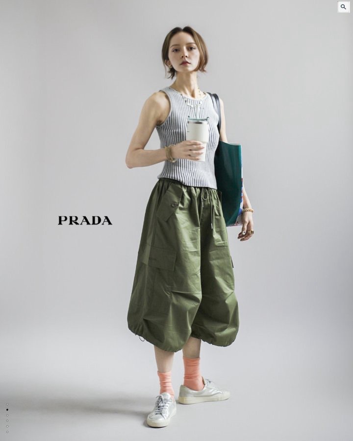 프라다 여성 릿핏 버뮤다 반바지