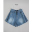 프라다 여성 더블 에이라인 쇼츠 청 반바지