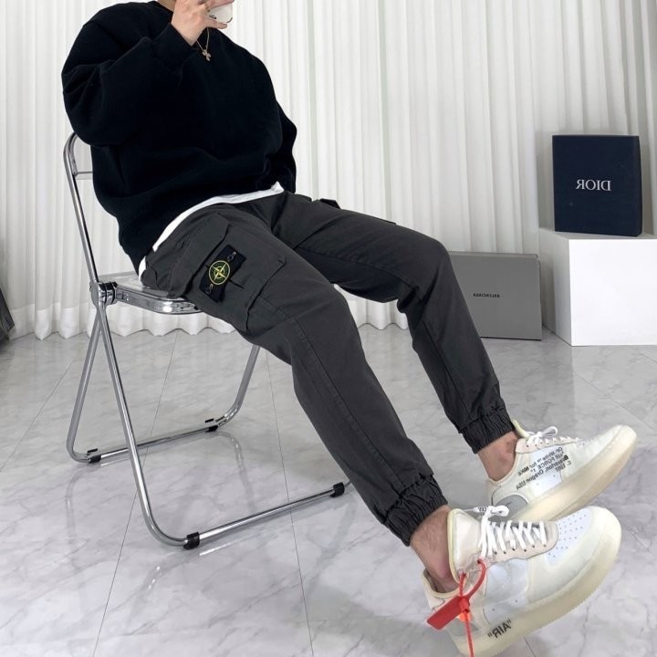 스톤아일랜드 워싱 카고 조거 팬츠 (바지)