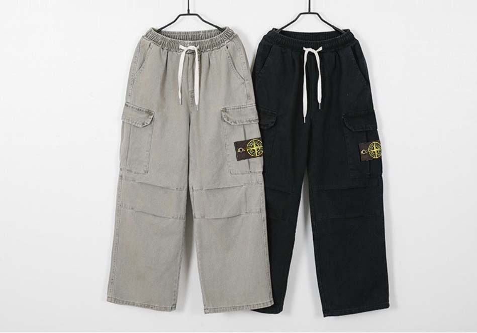 스톤아일랜드 코튼 워싱 카고 파라슈트 팬츠 (바지)