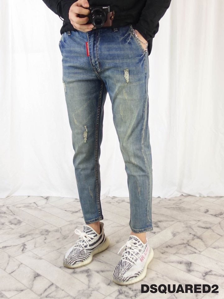 디스퀘어드2 청밴딩 데님진 청바지