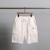 몽클레어 로고 와펜 화이트 밴딩 카고 반바지