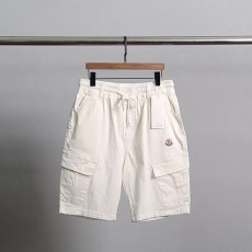 몽클레어 로고 와펜 화이트 밴딩 카고 반바지