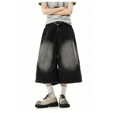 발렌시아가 절개 버뮤다 청 반바지