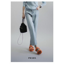 프라다 여성 베르사 9부 스티치 데님 청바지