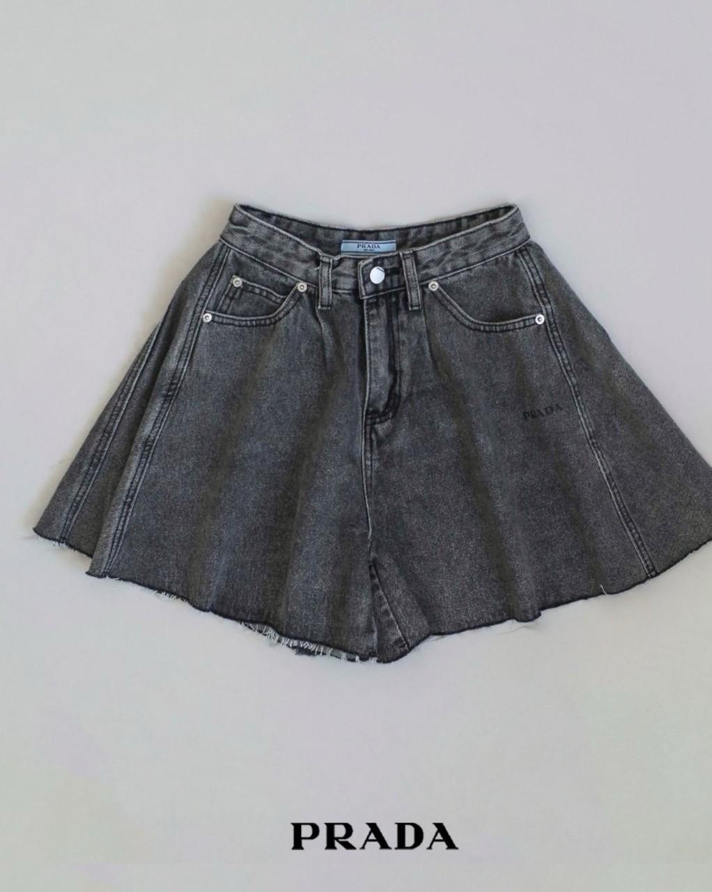 프라다 여성 로비에 청 반바지