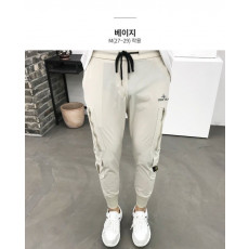 스톤아일랜드 아이스 체스트 로고 지퍼 카고 조거 팬츠 (바지)