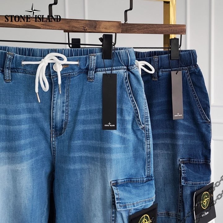 스톤아일랜드 절개 카고 청바지