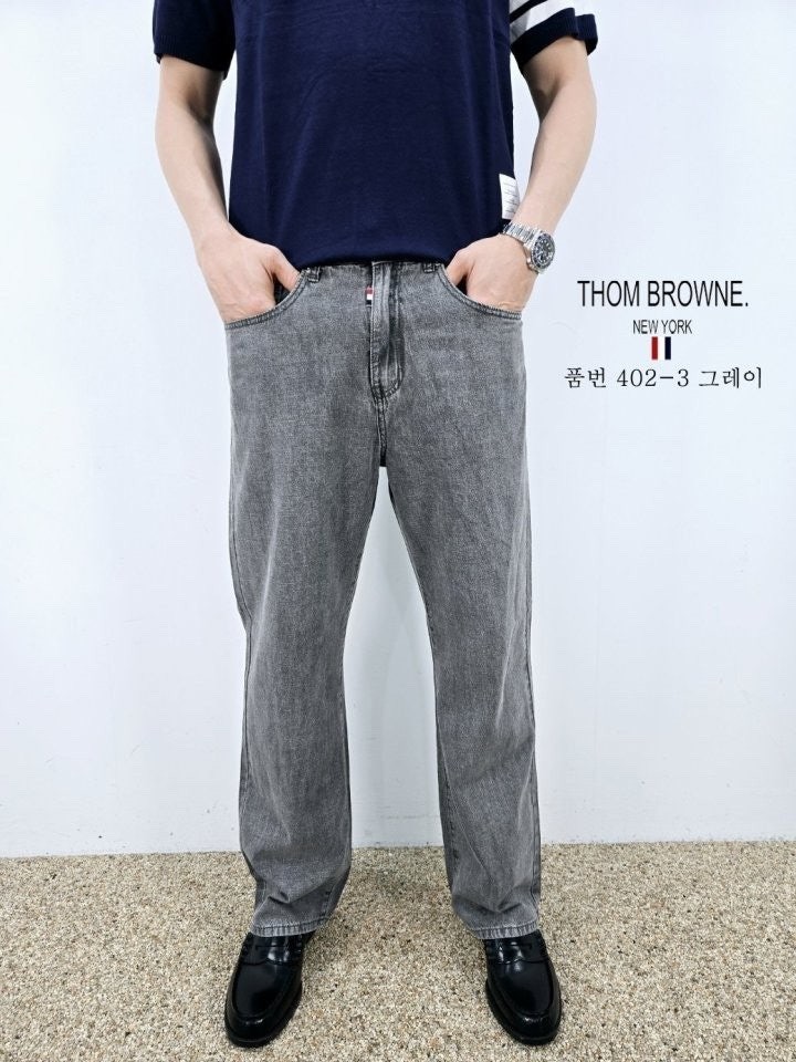 톰브라운 세미 와이드 밴딩 청바지
