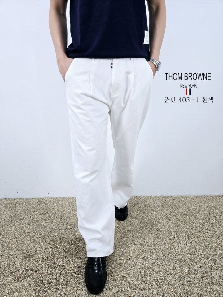 톰브라운 세미 와이드 밴딩 청바지