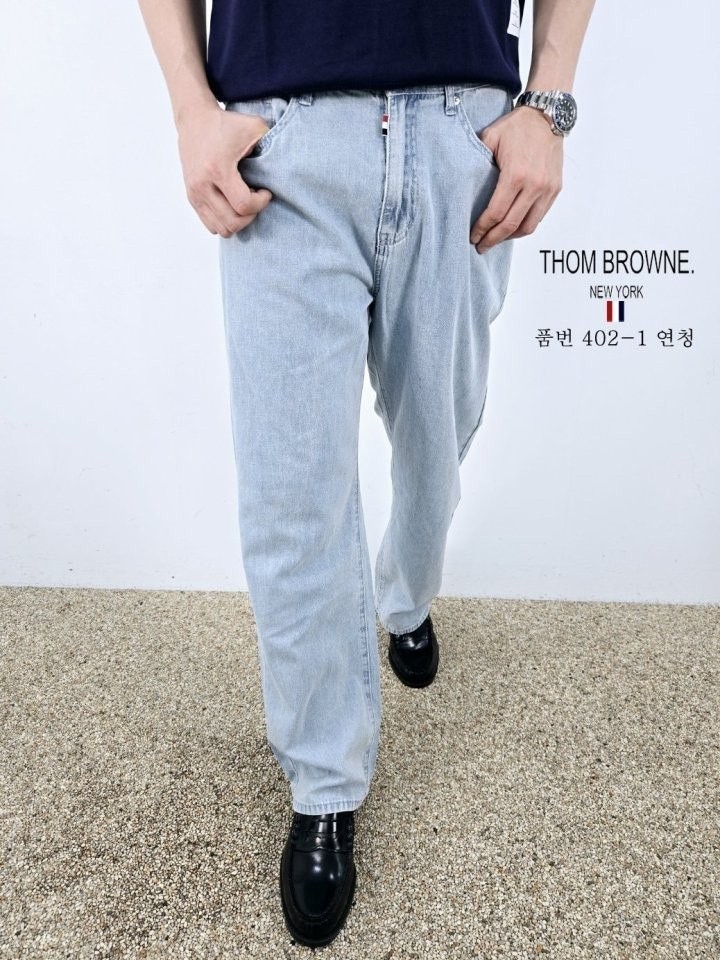 톰브라운 세미 와이드 밴딩 청바지