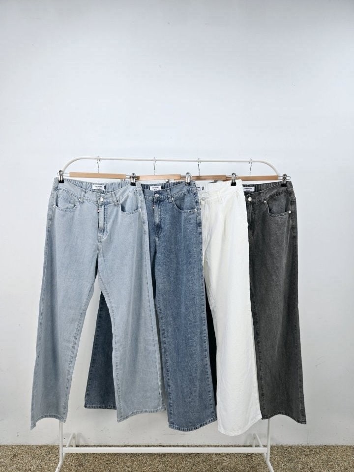 톰브라운 세미 와이드 밴딩 청바지