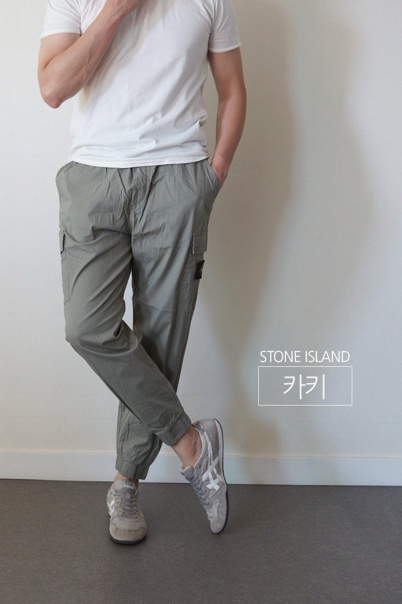 스톤아일랜드 린넨 스판 카고 팬츠 (바지)