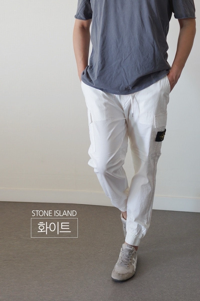 스톤아일랜드 린넨 스판 카고 팬츠 (바지)