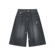 프라다 스트라이프 워싱 데님 버뮤다 반바지