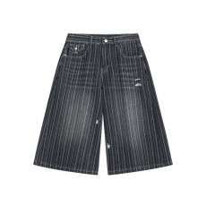 프라다 스트라이프 워싱 데님 버뮤다 반바지
