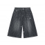 프라다 스트라이프 워싱 데님 버뮤다 반바지