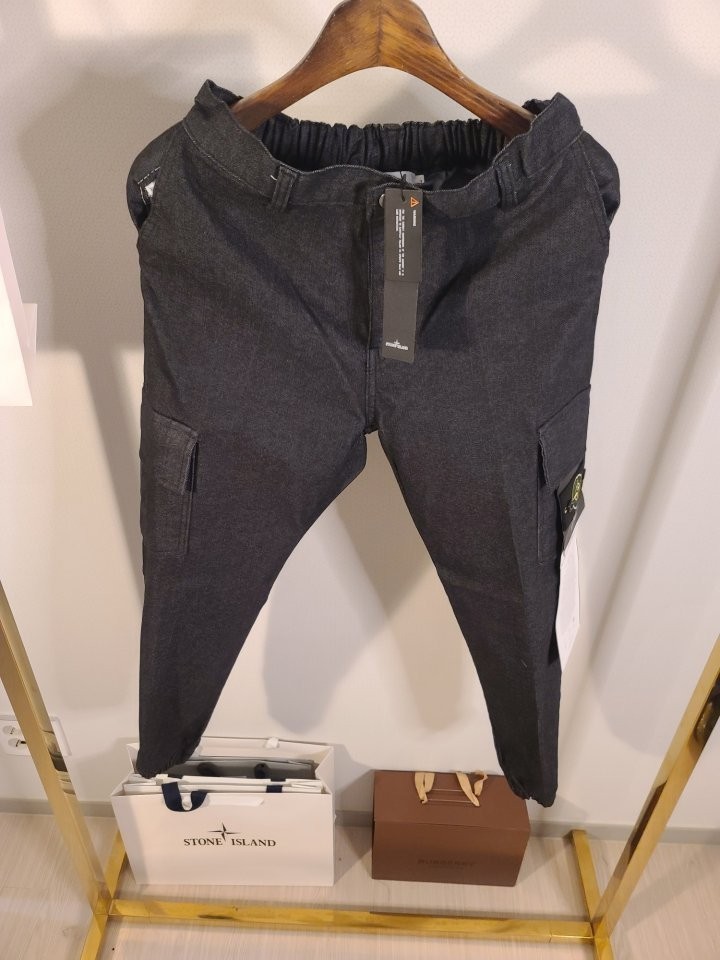 스톤아일랜드 생쥐 데님 카고 조거 청바지