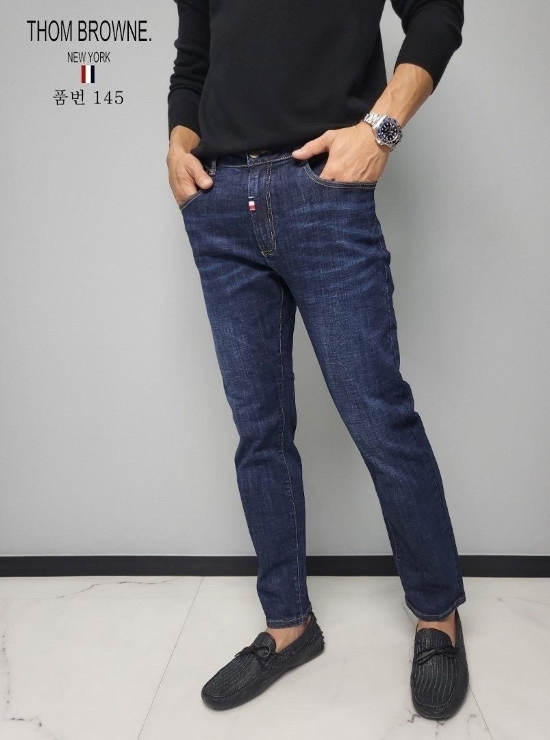 톰브라운 다크 블루 청바지