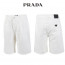 프라다 화이트 핀턱 벌룬 6부 버뮤다 반바지