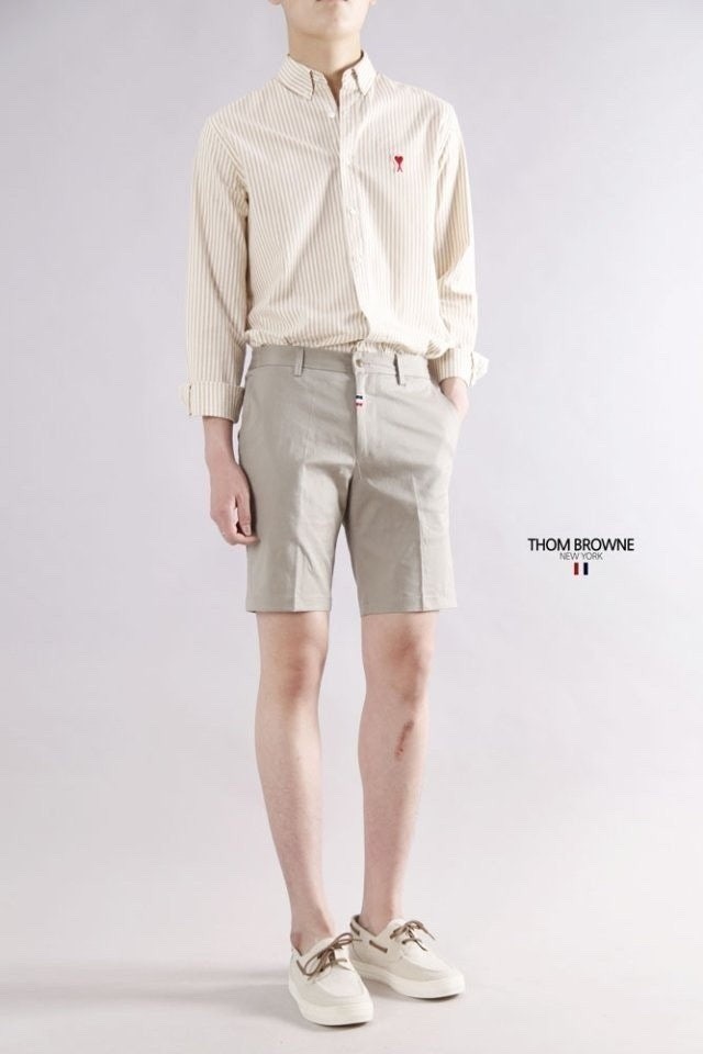톰브라운 옆밴딩 면 반바지