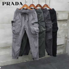 프라다 삼각 로고 스트레치 아이스 카고 조거 팬츠 (바지)