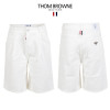 톰브라운 화이트 핀턱 벌룬 6부 버뮤다 반바지