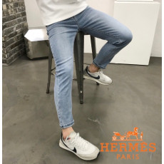 에르메스 워싱 스트레이트 데님 청바지