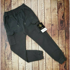 스톤아일랜드 가먼트 다잉 피치 기모 카고 조거 스판 팬츠 (바지)