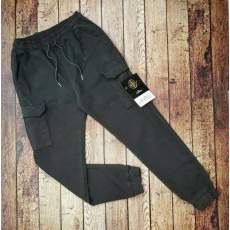 스톤아일랜드 가먼트 다잉 피치 기모 카고 조거 스판 팬츠 (바지)