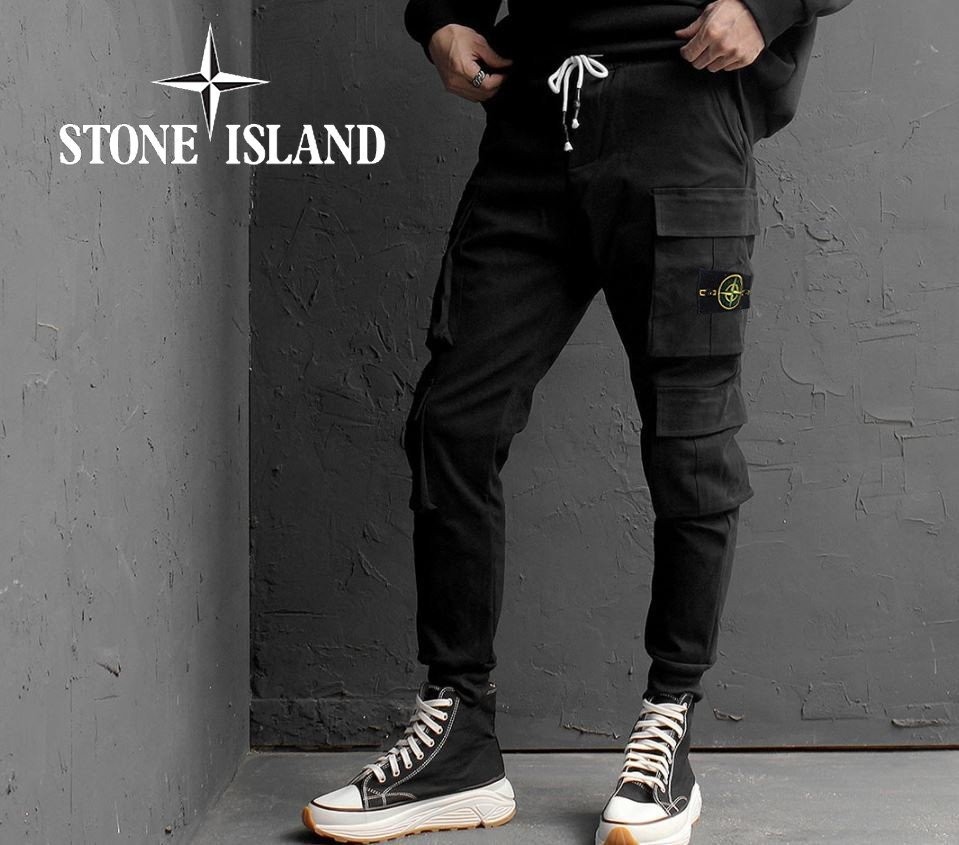 스톤아일랜드 더블 카고 포켓 기모 팬츠 (바지)