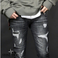 스톤아일랜드 로고 와펜 데님 청바지